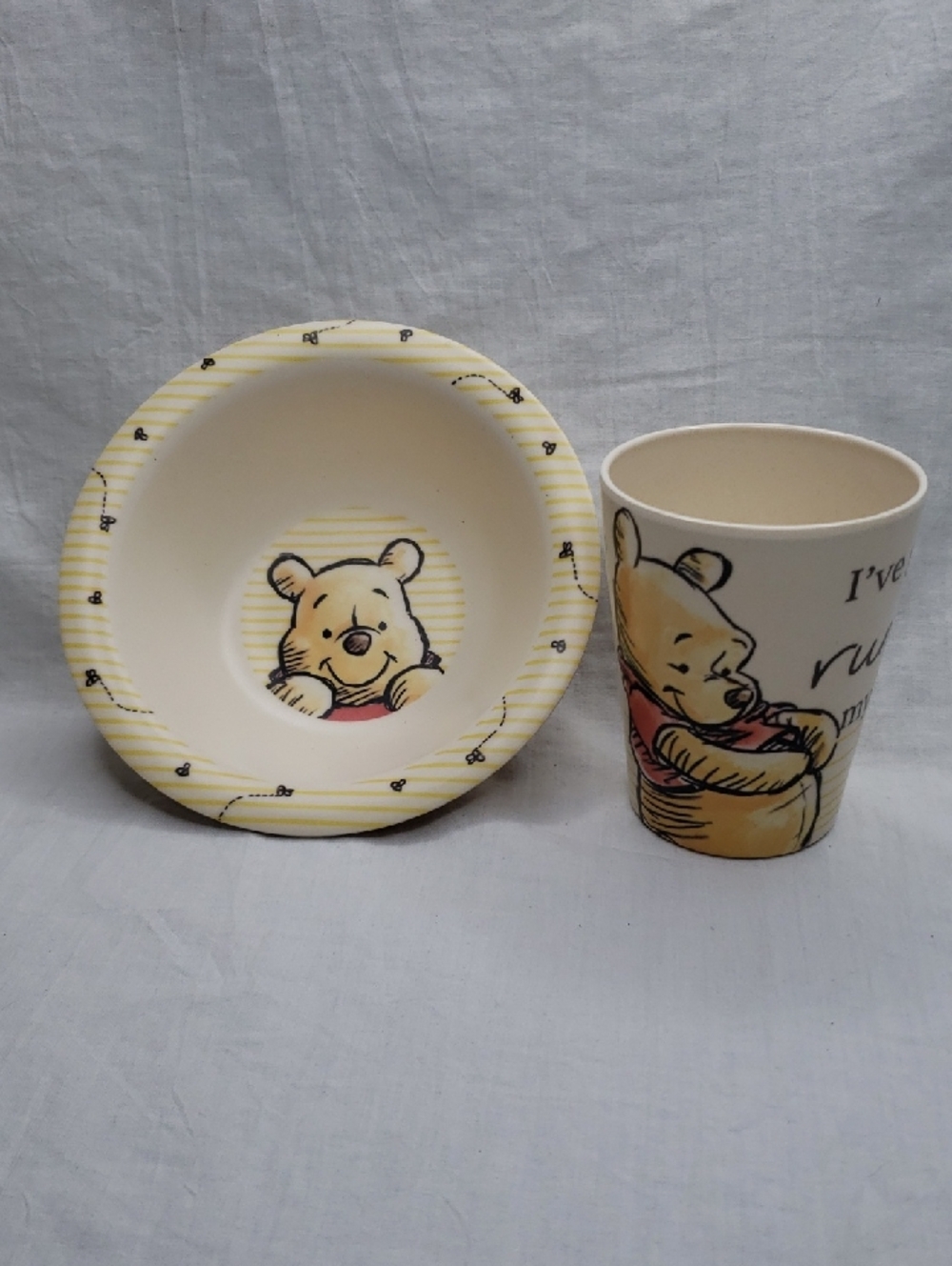 Kid's Disney Winnie The Pooh Melamine Bowl And Cup
